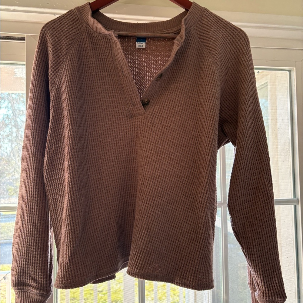 Women’s Old Navy Waffle Knit Long Sleeve Top